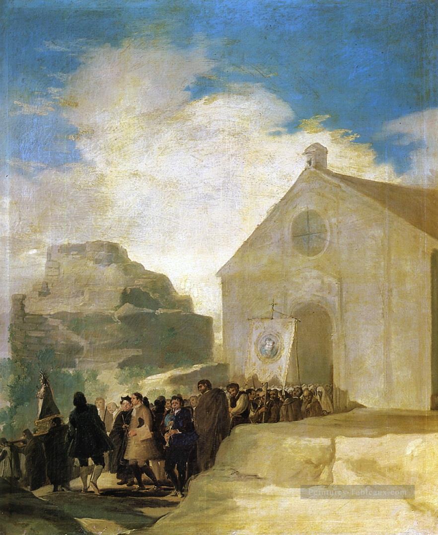 Village Procession Francisco de Goya Peintures à l'huile